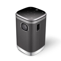 Mini projecteur portable Projecteur de film vidéo DLP Home cinéma 4500Lumens Touchpad / Télécommande avec support de haut-parleur HIFI Écran de synchronisation filaire et sans fil compatible avec la carte HD / USB / SD pour le divertissement à la ma
