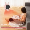 Mini Rabbit Design Petit radiateur électrique portable 800 W Interrupteur anti-basculement et capteur de protection contre la surchauffe Faible haute qualité Usded dans la chambre Bureau de travail Cuisine Den Blanc UE