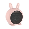 Mini Rabbit Design Petit radiateur électrique portable 800 W Interrupteur anti-basculement et capteur de protection contre la surchauffe Faible haute qualité Usded dans la chambre Bureau de travail Cuisine Den Rose UE