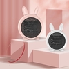 Mini Rabbit Design Petit radiateur électrique portable 800 W Interrupteur anti-basculement et capteur de protection contre la surchauffe Faible haute qualité Usded dans la chambre Bureau de travail Cuisine Den Rose UK