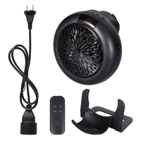 Mini radiateur électrique 1000W 3 secondes de chauffage à affichage numérique à réduction de bruit pour le bureau de la salle de bain de la chambre (noir,  sans accessoires)