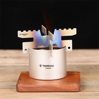 Mini réchaud à alcool léger en titane liquide Spirit Réchaud à alcool avec support croisé pour camping en plein air,  randonnée,  randonnée