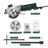 Mini scie circulaire 4, 8 A 4-1/2" Scie circulaire compacte 3500 tr/min Scies circulaires électriques avec guide de coupe au laser pour les coupes de carreaux de bois et de plastique