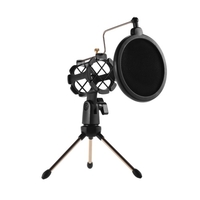 Mini support de microphone de bureau + support de micro montage sur choc + kit de filtre anti-pop