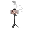 Mini support de téléphone portable pliable pour trépied de bureau avec 3 sections Longueur de clip de téléphone réglable et extensible pour l