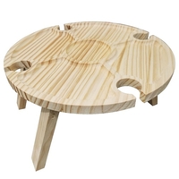 Mini table de pique-nique avec porte-verre Table à vin pliante en bois pour plage jardin fête bateau camping pique-nique