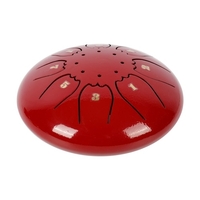 Mini tambour de langue en acier tambour à main en métal 5 pouces ton C 8 notes Instrument de percussion en acier inoxydable avec sac de rangement baguette jaune