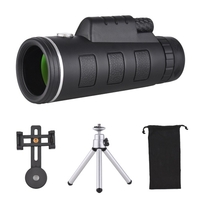 Mini télescope monoculaire portable 40X60 -Avec trépied et pince pour téléphone