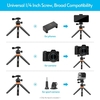 Mini trépied de bureau portable avec 2 niveaux de hauteur réglable Max. Vis portante 1, 2kg 1/4 pouce pour appareil photo caméscope Smartphone
