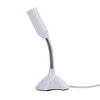 Mini USB Microphone Studio Discuter Discuter Chanter KTV Karaoke Mic pour PC portable avec support (Blanc)