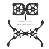 Mini USB pliable pliant portable double ventilateur Cooler Cooling Pad pour PC portable PC 7 "~ 15"