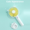 Mini ventilateur portable rechargeable à 3 vitesses Vent réglable à faible bruit Lampe à atmosphère douce intégrée Longue durée d