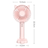 Mini ventilateur portable rechargeable à 3 vitesses Vent réglable à faible bruit Lampe à atmosphère douce intégrée Longue durée d
