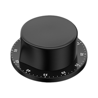 Minuterie de cuisine Aucune pile requise Minuterie Manuelle Acier inoxydable Mécanique Rotative Alarme Support magnétique Gestion du temps Minuterie Compte à rebours de 60 minutes Minuterie d
