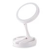 Miroir de maquillage double face Lumière naturelle 10X Miroir grossissant Châssis Bureau Remplir la lumière Miroir de maquillage