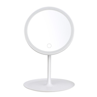 Miroir de maquillage rond rechargeable avec interrupteur d