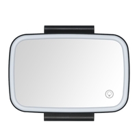 Miroir pare-soleil de voiture avec éclairage LED Maquillage Soleil-ombrage Miroir cosmétique Miroir de vanité réglable Clip sur écran tactile automobile Miroir de maquillage