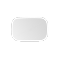 Miroir pare-soleil de voiture avec lumières LED maquillage miroir cosmétique miroir de courtoisie réglable sur écran tactile automobile miroir de maquillage