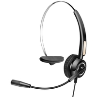 Mise à niveau du casque de communication Casque directionnel à réduction de bruit Casque antibruit en cuir réglable à 330 ° Le connecteur USB