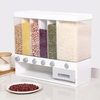 MIWUNA Rice Storage Container 6 Compartments Large Cereal Dry Food Storage Box
