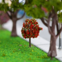 Mixte 3 paysage en forme de boule de couleurs fleurs arbres modèle Train Layout jardin paysage arbres Diorama miniatures 30 pièces