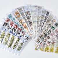 Mixte Taille 1440 pcs Verre Strass Ongles Pour Nail Art Décorations Cristaux Strass Charmes Partition Strass Set