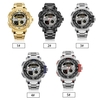 MIZUMS Hommes Montre Mode Alliage Cas Bande Bande Montre Numérique Sport Étanche Quartz Montre-Bracelet