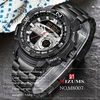 MIZUMS Hommes Montre Mode Alliage Cas Bande Bande Montre Numérique Sport Étanche Quartz Montre-Bracelet