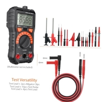 MK30 21pcs Kits de cordons de test électroniques Multimètre avec pinces crocodiles Kit d