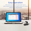 MK321U Mini clavier filaire personnalisé à 3 touches avec interrupteur bleu mécanique câble de données détachable pour jeu de bureau multimédia blanc