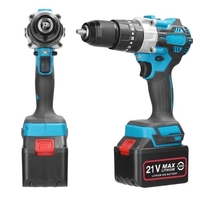 Ménage 80Nm Multifonctionnel 21V Perceuse Électrique 2 Contrôle de Vitesse 3 Modes de Travail Régulation de Vitesse en Continu Réglage des Manières de Rotation 20 Vitesses de Couples Mini Tournevis Réglable