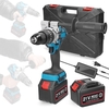 Ménage 80Nm Multifonctionnel 21V Perceuse Électrique 2 Contrôle de Vitesse 3 Modes de Travail Régulation de Vitesse en Continu Réglage des Manières de Rotation 20 Vitesses de Couples Mini Tournevis Réglable