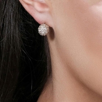 Mode Alliage Cristal Goutte Pendentif Boucles D