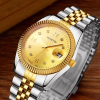 Mode britannique Simple classique montre pour hommes profond étanche brillant diamant importé mouvement calendrier montre lumineuse Blackface