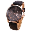 Mode Casual Trois Yeux Électronique Quartz Montre Chiffre Romain Échelle PU Bracelet de Montre pour Femmes Dame Cadeau