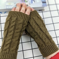 Mode hiver unisexe réchauffeur bras doigts tricotés longs gants mitaines mignon