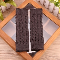 Mode hiver unisexe réchauffeur bras doigts tricotés longs gants mitaines mignon