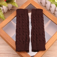 Mode hiver unisexe réchauffeur bras doigts tricotés longs gants mitaines mignon