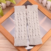 Mode hiver unisexe réchauffeur bras doigts tricotés longs gants mitaines mignon