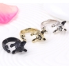 Mode Tendance Chien Anneau Bulldog Ouvert Anneau pour les Femmes Personnalité Bijoux Main Décoration