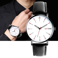 Mode Ultra Simple Couple Quartz Montre Casual Montre-bracelet analogique unisexe