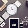 Mode Ultra Simple Couple Quartz Montre Casual Montre-bracelet analogique unisexe