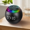 Modèle horloge à billes haut-parleur Bluetooth sans fil carte de collection de voix portable petit canon en acier haut-parleur bluetooth noir phare