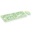 Mofii 666 clavier souris combo sans fil 2.4G couleur mixte 110 touches clavier souris ensemble avec touches rondes Punk pour fille vert