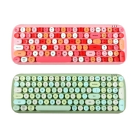 Mofii candy BT clavier sans fil BT couleur mixte 100 touches porte-clés circulaire Mini clavier portable filles pour téléphone / tablette / ordinateur portable