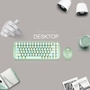 Mofii CANDY Clavier Souris Combo 2.4G Sans Fil Couleur Mixte 84 Touches Mini Clavier Souris Ensemble avec Circulaire Punk Clé Caps Marron Clair