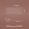 Mofii Candy M clavier mécanique filaire 84 touches clavier de jeu avec interrupteur bleu rétro-éclairage blanc raccourcis multimédia marron