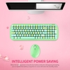 Mofii Candy XR 2.4G clavier souris sans fil combo avec touches rondes 100 touches clavier couleur mixte souris ergonomique 4 touches vert