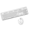 Mofii doux clavier souris combo couleur pure 2.4G clavier sans fil souris ensemble bouchon de suspension circulaire pour ordinateur portable PC