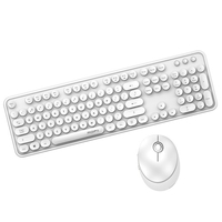 Mofii doux clavier souris combo couleur pure 2.4G clavier sans fil souris ensemble bouchon de suspension circulaire pour ordinateur portable PC